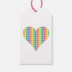 Etiqueta Para Presente Celebração do Mês do Orgulho Gay LGBT Coração Arco