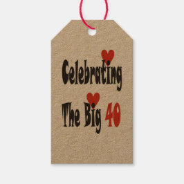 Etiqueta Para Presente Celebrando Os 40 Grandes