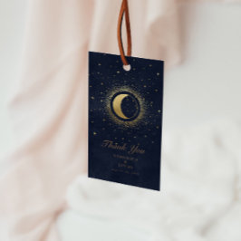 Etiqueta Para Presente Celestial Dourado Casamento da Lua Obrigado
