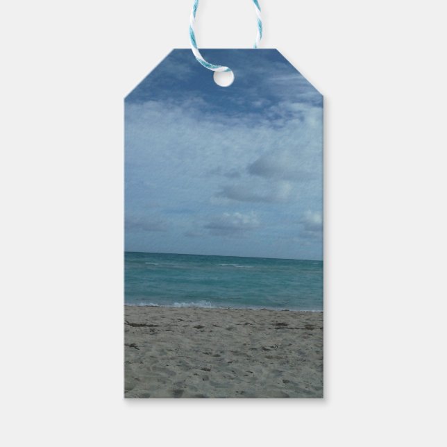 ETIQUETA PARA PRESENTE CENA DE PRAIA (Frente)