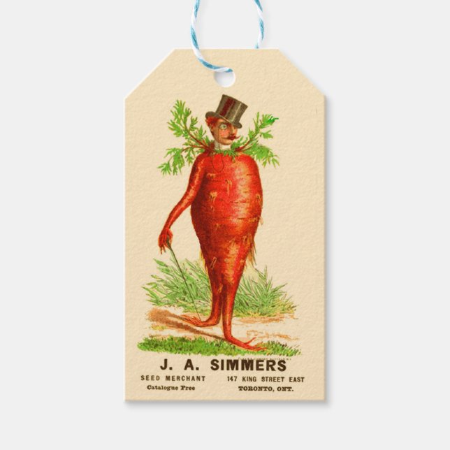 Etiqueta Para Presente cenoura (Frente)