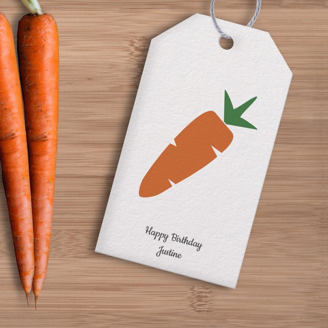 Etiqueta Para Presente Cenoura (Carrot Gift Tag)