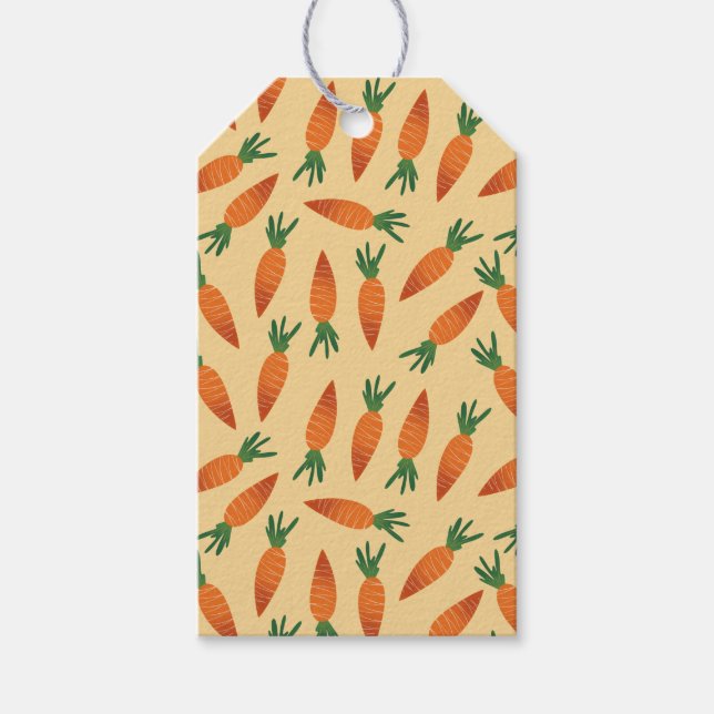 Etiqueta Para Presente Cenouras engraçadas (Frente)