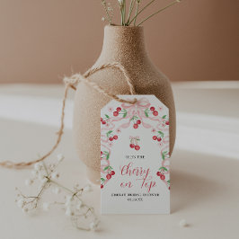 Etiqueta Para Presente Cereja no Topo | Favor do Chá de panela