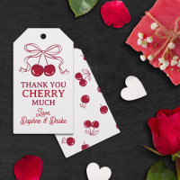 Cerejas Com Laço Obrigado Muitas Cerejas Casamento