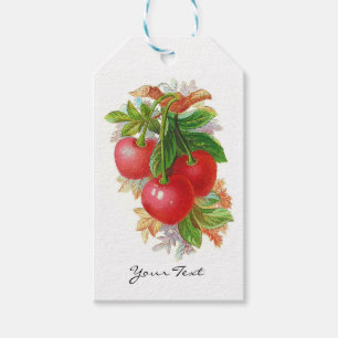 Etiqueta Para Presente Cerejas do vintage