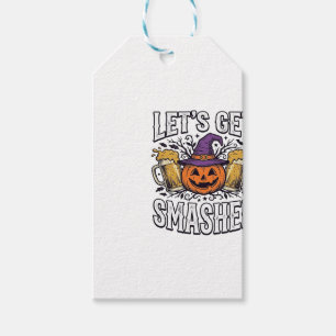 Etiqueta Para Presente Cerveja de Abóbora Halloween Let's Get Smashed