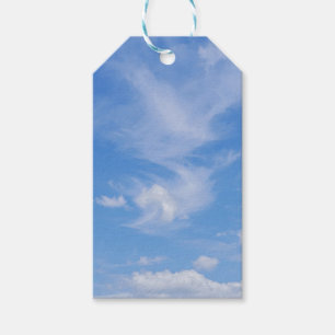 Etiqueta Para Presente Céu Azul Com Nuvens Sabedoras