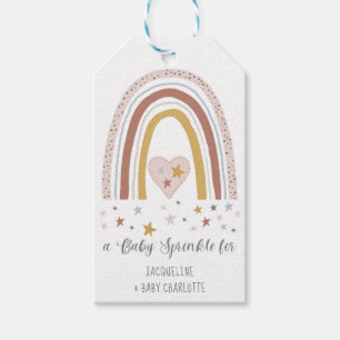 Etiqueta Para Presente Chá de aspersão do Rainbow Modern Baby Girl