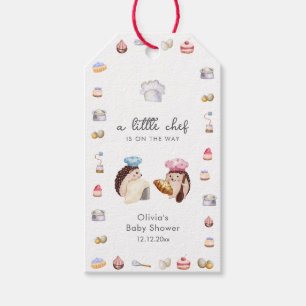 Etiqueta Para Presente Chá de Bebê Chefzinho Hedgehog Caprichoso