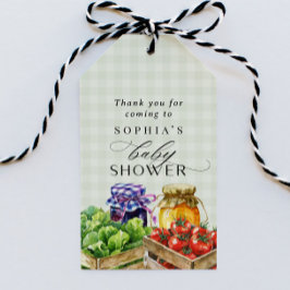 Etiqueta Para Presente Chá de Bebê com Produtos Frescos de Agricultores L