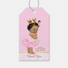 Etiqueta Para Presente Chá de Bebê da Princesinha Étnica Bailarina com Tu