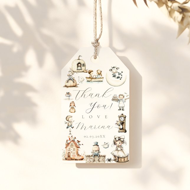 Etiqueta Para Presente Chá de Bebê da Rima Infantil (Criador carregado)