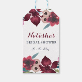 Etiqueta Para Presente Chá de Bebê de Jardim Floral Boho