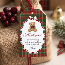 Chá de Bebê de Natal do Ursinho Teddy Elegante