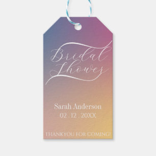 Etiqueta Para Presente Chá de Bebê de Noiva com Classe em Script Moderno 