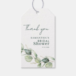 Etiqueta Para Presente Chá de Bebê de Noiva com Eucalipto