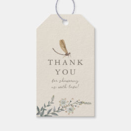 Etiqueta Para Presente Chá de bebê do pequeno inseto do amor retrô, obrig