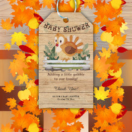 Etiqueta Para Presente Chá de Bebê do Peruzinho Gobble Fofo