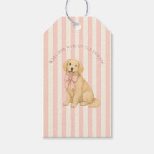 Chá de Bebê do Retriever Dourado Rosa