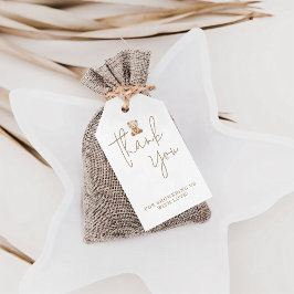 Etiqueta Para Presente Chá de Bebê do Ursinho de Pelúcia Rosa Minimalista