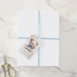 Etiqueta Para Presente Chá de Bebê em Aquarela Urso Teddy Fofo