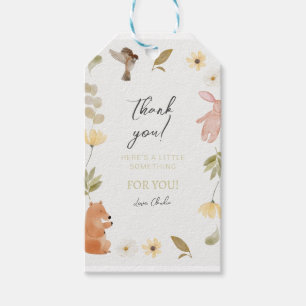 Etiqueta Para Presente Chá de Bebê em Aquarela Verde Creme em Homenagem 