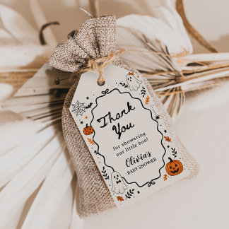 Etiqueta Para Presente Chá de Bebê Fantasma de Halloween Little Boo