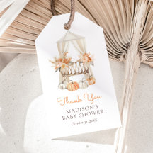 Chá de Bebê Floral de Outono Abóbora