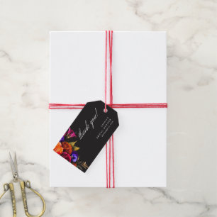 Etiqueta Para Presente Chá de Bebê Floral Elegante Mal-humorado Vibrante 