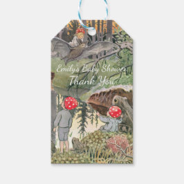 Etiqueta Para Presente Chá de Bebê Floresta de Cogumelo Fofo