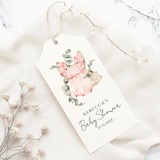Etiqueta Para Presente Chá de Bebê Menina Boho Doce (Criador carregado)