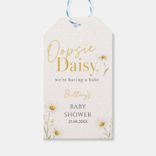 Etiqueta Para Presente Chá de Bebê Oopsie Daisy Minimalista