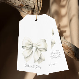 Etiqueta Para Presente Chá de Bebê Personalizado com Laço Branco