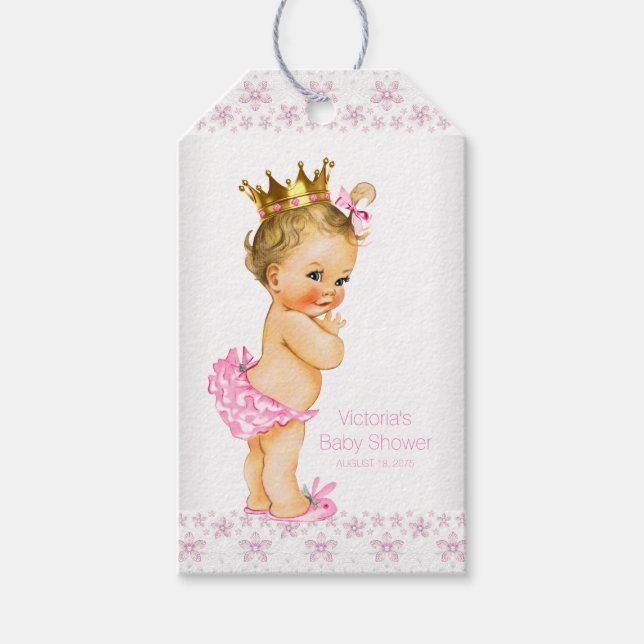 Etiqueta Para Presente Chá de Bebê Princesa (Frente)
