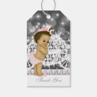 Etiqueta Para Presente Chá de Bebê Princesa Cinza Rosa
