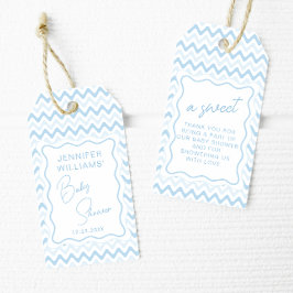 Etiqueta Para Presente Chá De Bebê Retron De Balança Azul Obrigado