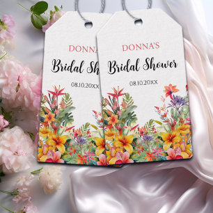 Etiqueta Para Presente Chá de Bebê Tropical Luau Havaiano