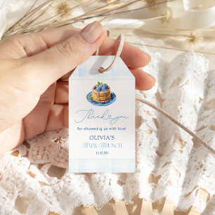 Etiqueta Para Presente Chá de Blueberry Pancake Baby Brunch Obrigado