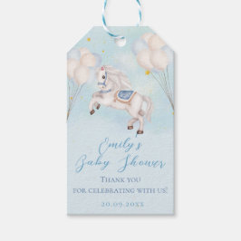 Etiqueta Para Presente Chá de estrelas de balões azuis de Pony