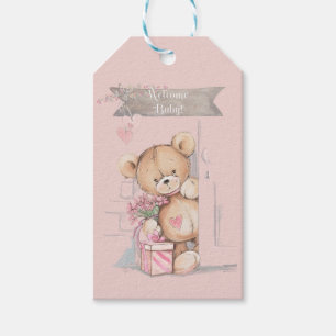 Etiqueta Para Presente Chá de fraldas adorável do urso de ursinho da