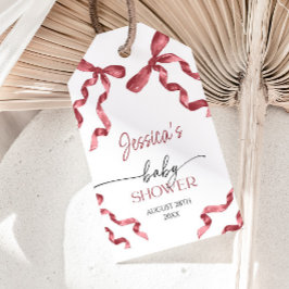 Etiqueta Para Presente Chá de fraldas Arco vermelho