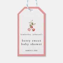 Etiqueta Para Presente Chá de fraldas Berry Sweet Strawberry Girl