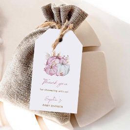 Etiqueta Para Presente Chá de fraldas Boho Floral Little Pink Pumpkins