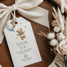 Etiqueta Para Presente Chá de fraldas Bonito De Urso De Teddy Obrigado