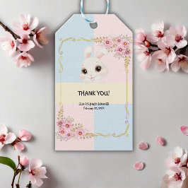 Etiqueta Para Presente Chá de fraldas Branco Elegante Moderno