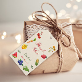 Etiqueta Para Presente Chá de fraldas Crescido Localmente Obrigado A Favo