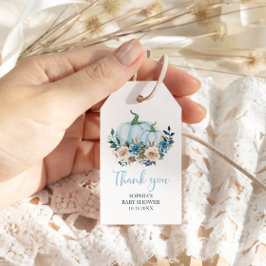 Etiqueta Para Presente Chá de fraldas de Abóbora Azul