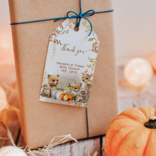 Etiqueta Para Presente Chá de fraldas de Abóbora de Pequeno Pumpkin