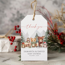 Chá de fraldas de animais da floresta de inverno